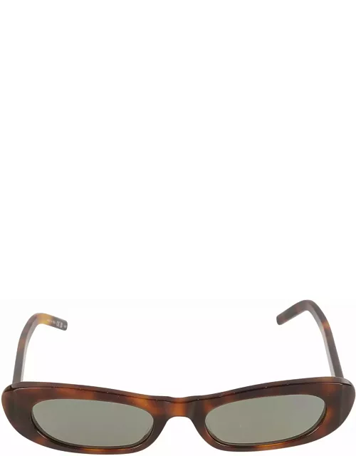 Saint Laurent Eyewear Oval Frame Flame Effect Sunglasse