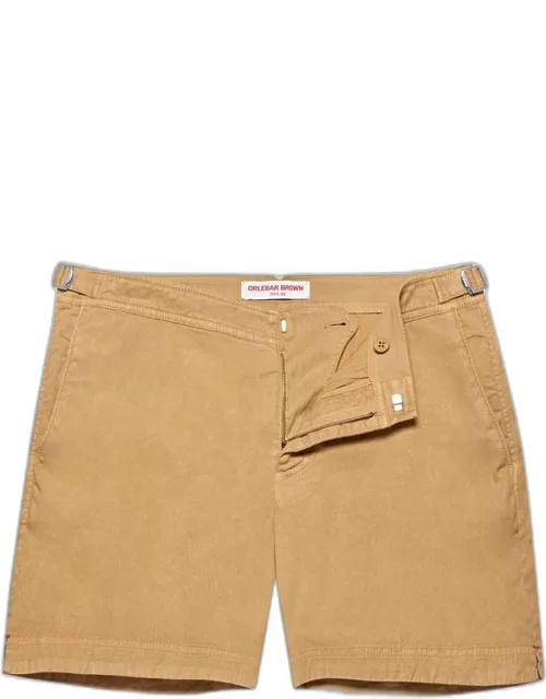 Bulldog Garment Dye - Mid-Length Garment Dye Shorts In Biscuit Colour