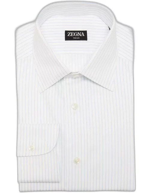 Men's Trecapi Cotton Double-Stripe Dress Shirt