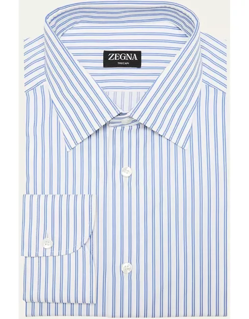 Men's Trecapi Cotton Double-Stripe Dress Shirt