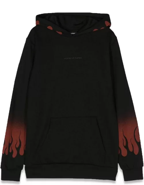 vision of super hoodie negative red flame