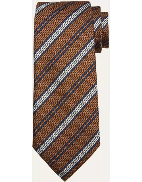 Men's Silk Mesh Multi-Stripe Tie