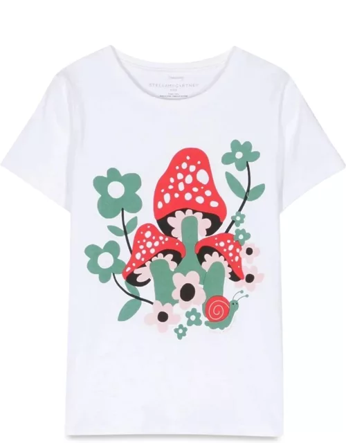stella mccartney mushroom and flower m/c t-shirt