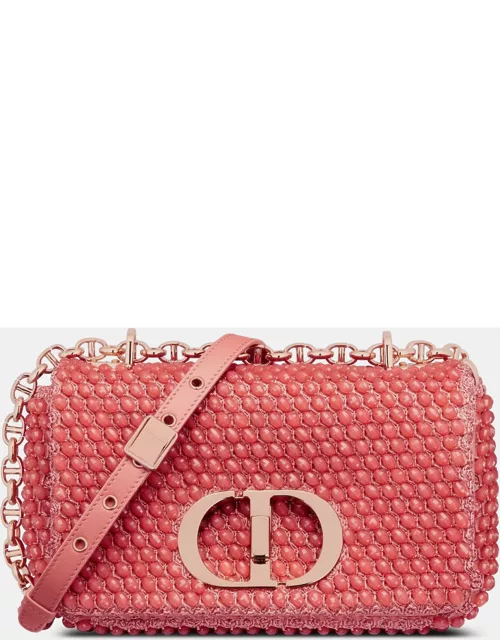 Christian Dior Coral Pink calfskin Small Dior Caro Bag
