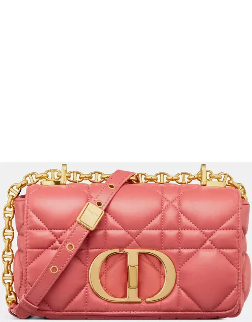 Christian Dior Coral Pink calfskin Small Dior Caro Bag