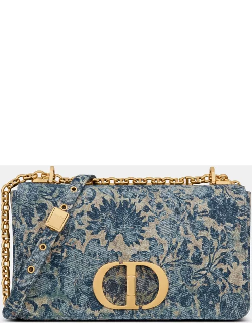 Christian Dior Blue Brocart Medium Dior Caro Bag