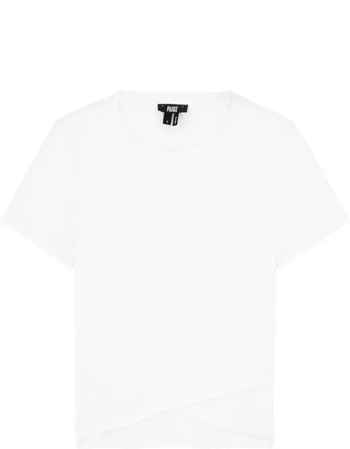 Paige Noemi Stretch-jersey T-shirt - White - L (UK14 / L)