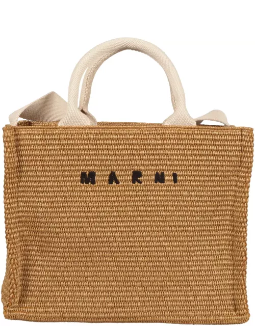 Marni Street-style Straw Shopper Bag