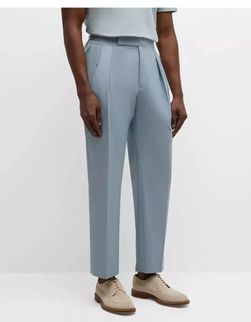 Men's Cotton-Silk Pleated Trouser