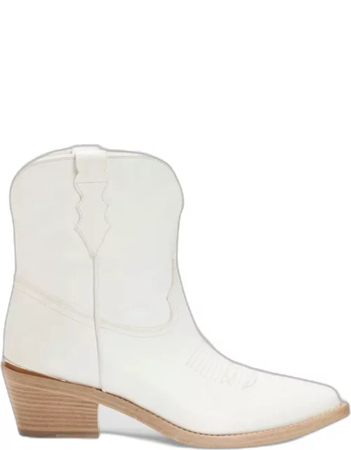 Julia Leather Western Ankle Bootie