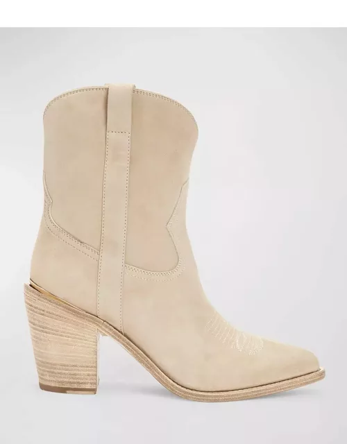 Leigh Anne Suede Western Ankle Bootie
