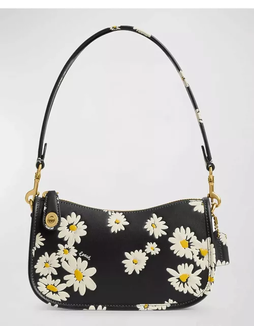 Swinger 20 Floral-Print Leather Shoulder Bag