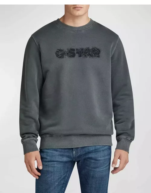 Men's Distressed Logo Sweatshirt