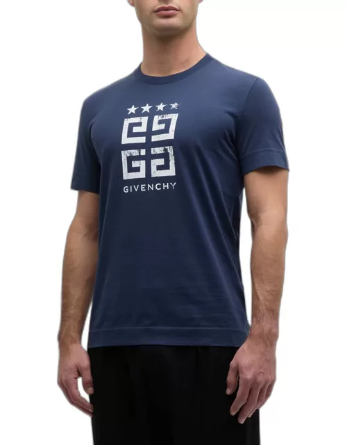 Men's 4G Stars Stamped Logo T-Shirt