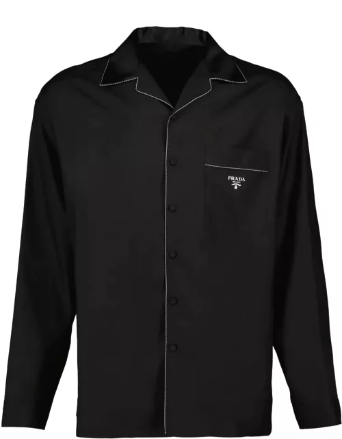 Prada Black Shirt With Logo