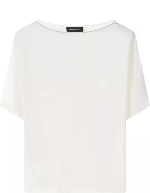 Fabiana Filippi White Organic Cotton T-shirt