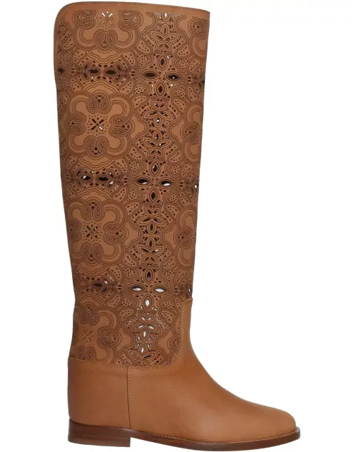 Via Roma 15 Brown Perforated Boot
