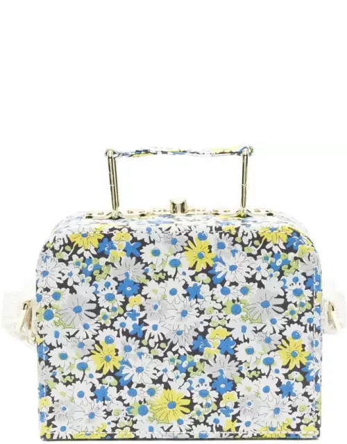 Bonpoint Aimane Valise Bag In Blue Flower