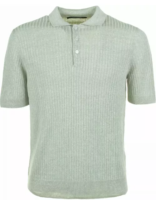 Tagliatore Light Green Short-sleeved Polo Shirt