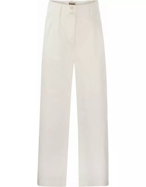 Woolrich Cotton Pleated Trouser