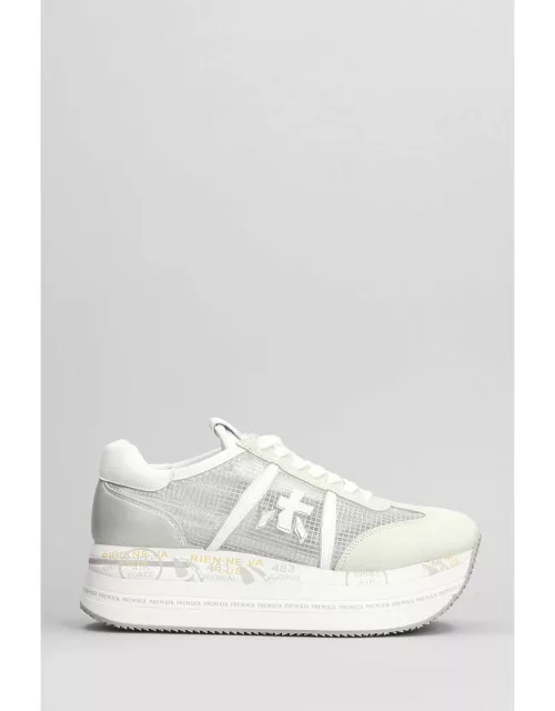 Premiata Beth Sneakers In Grey Suede And Fabric