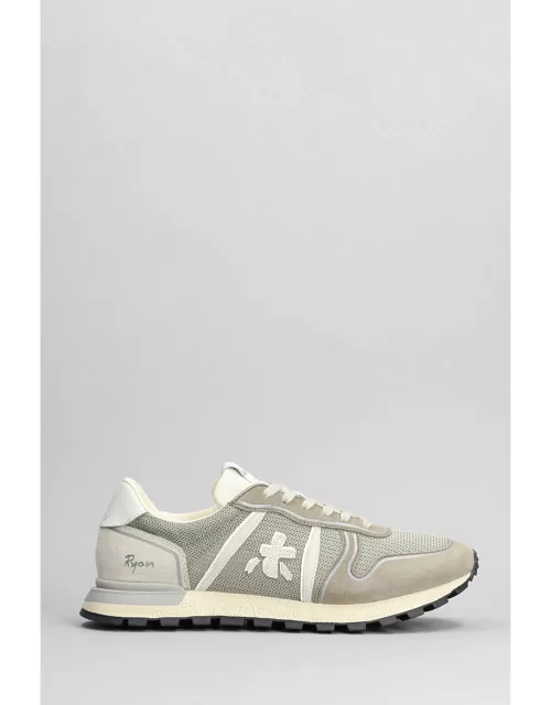 Premiata Ryan Sneakers In Taupe Suede And Fabric