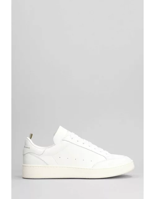 Officine Creative Mower Sneakers In White Leather