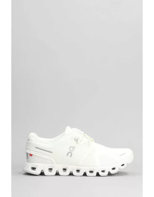 ON Cloud 5 Sneakers In White Polyester