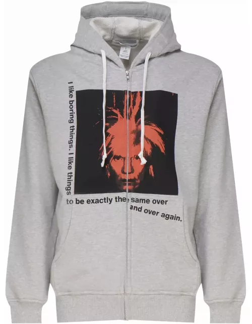 Comme des Garçons Cotton Sweatshirt With Andy Warhol Print