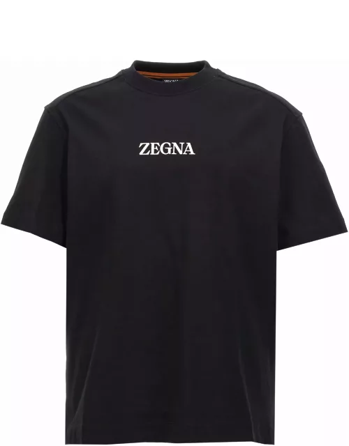 Zegna Rubberized Logo T-shirt