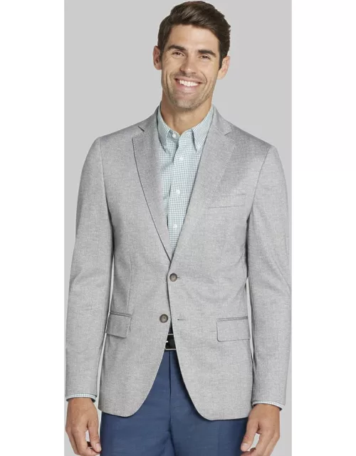JoS. A. Bank Men's Traveler Collection Slim Fit Plaid Jacket, Grey, 42 Regular