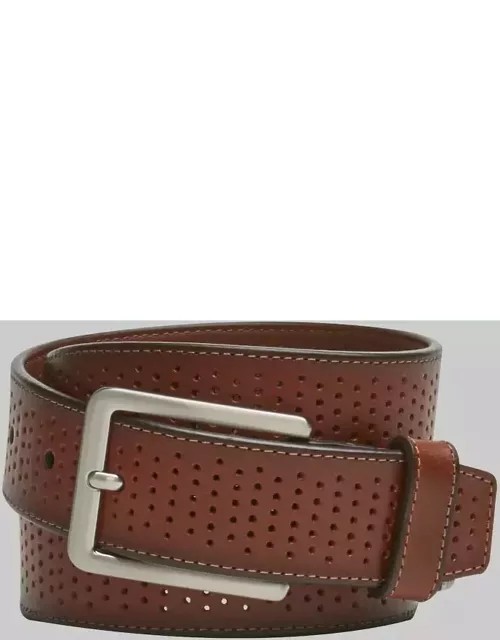 JoS. A. Bank Men's Perforated Leather Belt, Tan