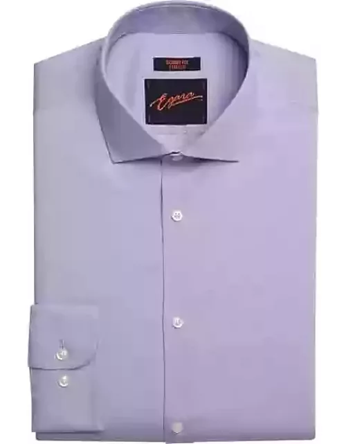 Egara Men's Skinny Fit Dress Shirt Lavender Solid