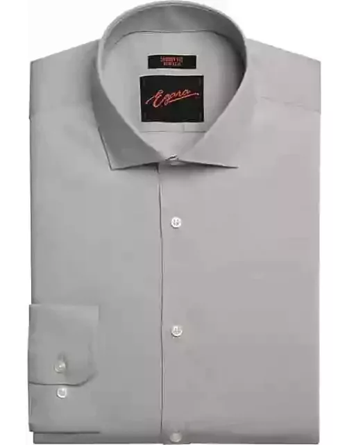 Egara Men's Skinny Fit Dress Shirt Platinum Shine