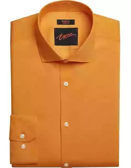 Egara Men's Skinny Fit Dress Shirt Flame Orange