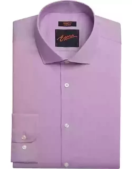 Egara Men's Skinny Fit Dress Shirt Violet Solid
