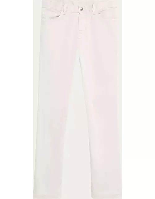 Men's Light Grey Linen 5-Pocket Jean