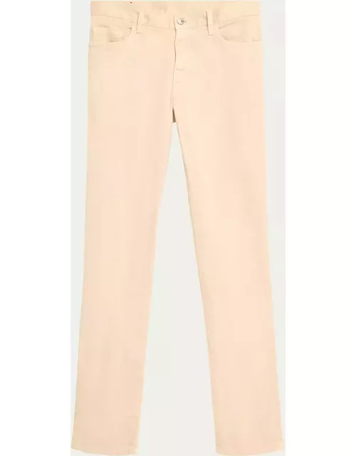 Men's Light Tan Linen 5-Pocket Jean