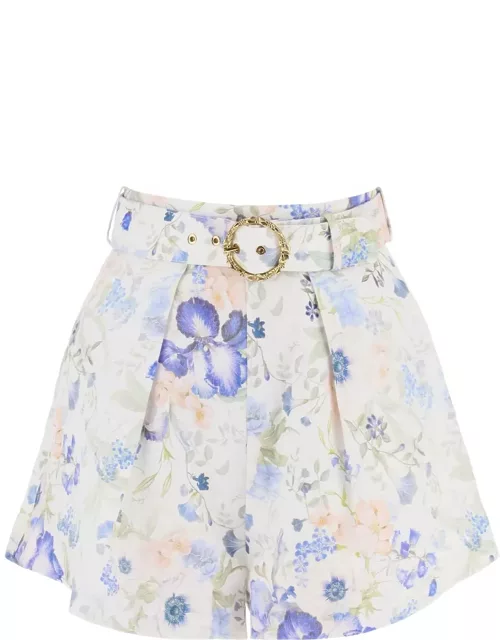 ZIMMERMANN "floral linen nature shorts for