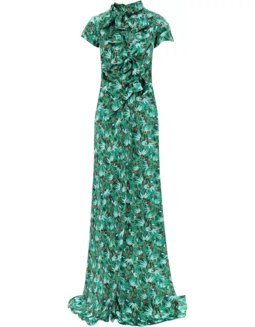 SALONI Maxi floral dress Kelly with bow