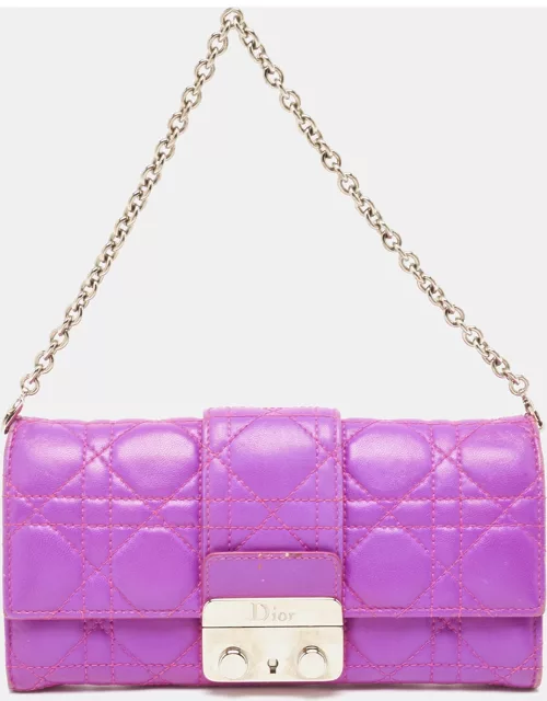Dior Pink Cannage Leather Miss Dior Wallet on Chain