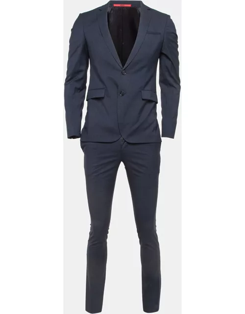 Boss By Hugo Boss Navy Blue Single Breasted Suit
