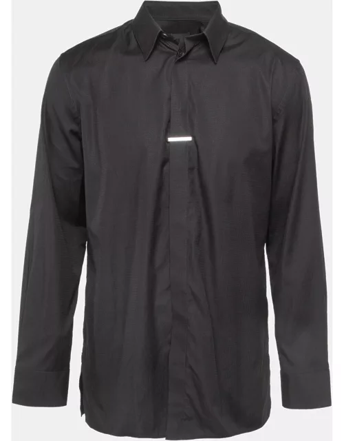 Givenchy Black Jacquard Cotton Long Sleeve Shirt