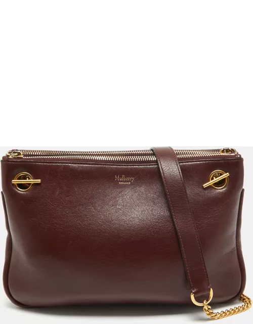 Mulberry Burgundy Leather Winsley Shoulder Bag