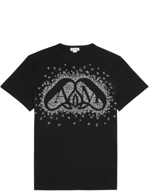 Alexander Mcqueen Exploded Charm Printed Cotton T-shirt - Black