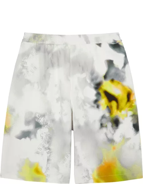 Alexander Mcqueen Obscured Printed Jersey Shorts - White - 46 (IT46 / S)