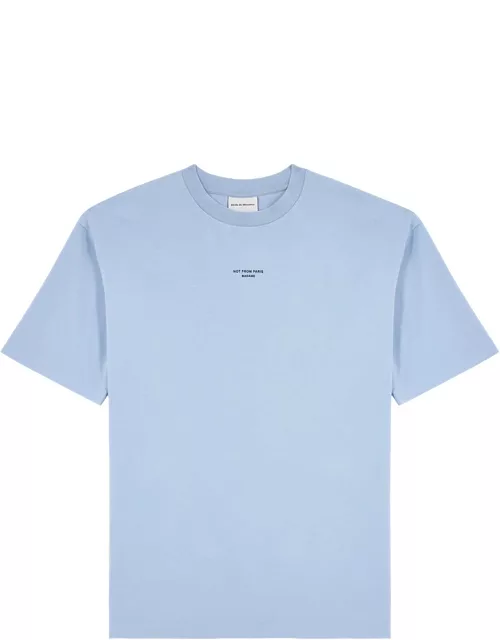 DRÔLE DE Monsieur Nfpm Printed Cotton T-shirt - Light Blue