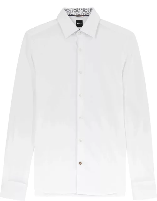 Boss Piqué Cotton Shirt - White - 38 (C15 / S)