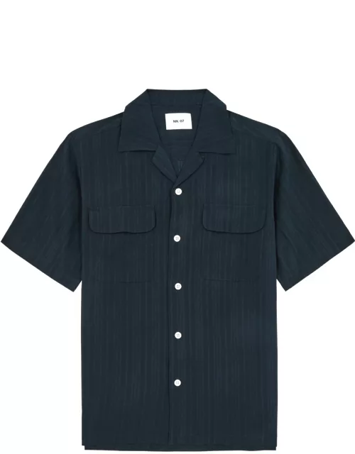NN07 Daniel Striped Cotton Shirt - Navy