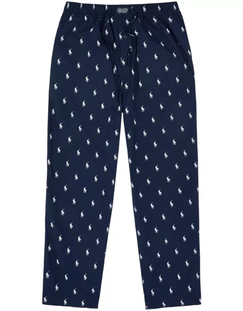 Polo Ralph Lauren Logo-print Cotton Pyjama Trousers - Navy